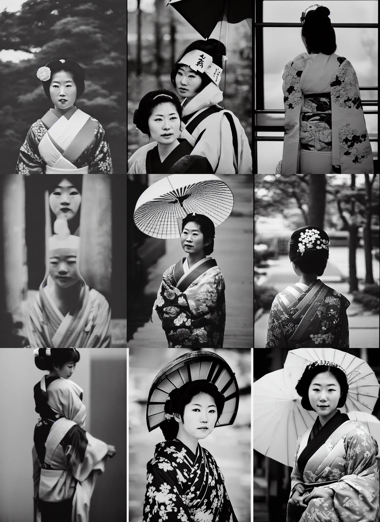 Prompt: Portrait Photograph of a Japanese Geisha Rollei Retro 400