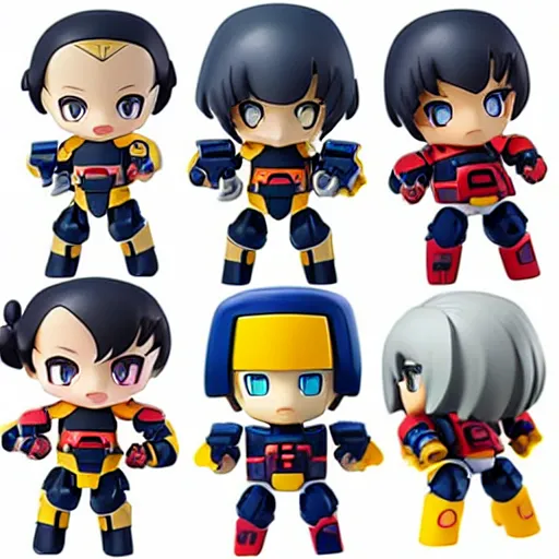 Image similar to high quality portrait flat matte painting of gundam， in the style of nendoroid and Toon toys , flat anime style, thick painting, medium close-up