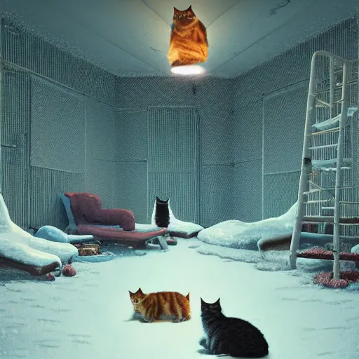 Image similar to cats in warm room by Mike Winkelmann