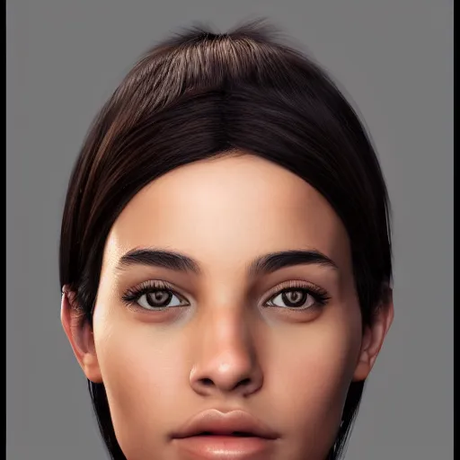 Image similar to hyperrealistic portrait of beautiful mixed race woman, photo realistic, symmetrical, dynamic lighting, artstation, poster, volumetric lighting, very detailed face, 4 k, award winning