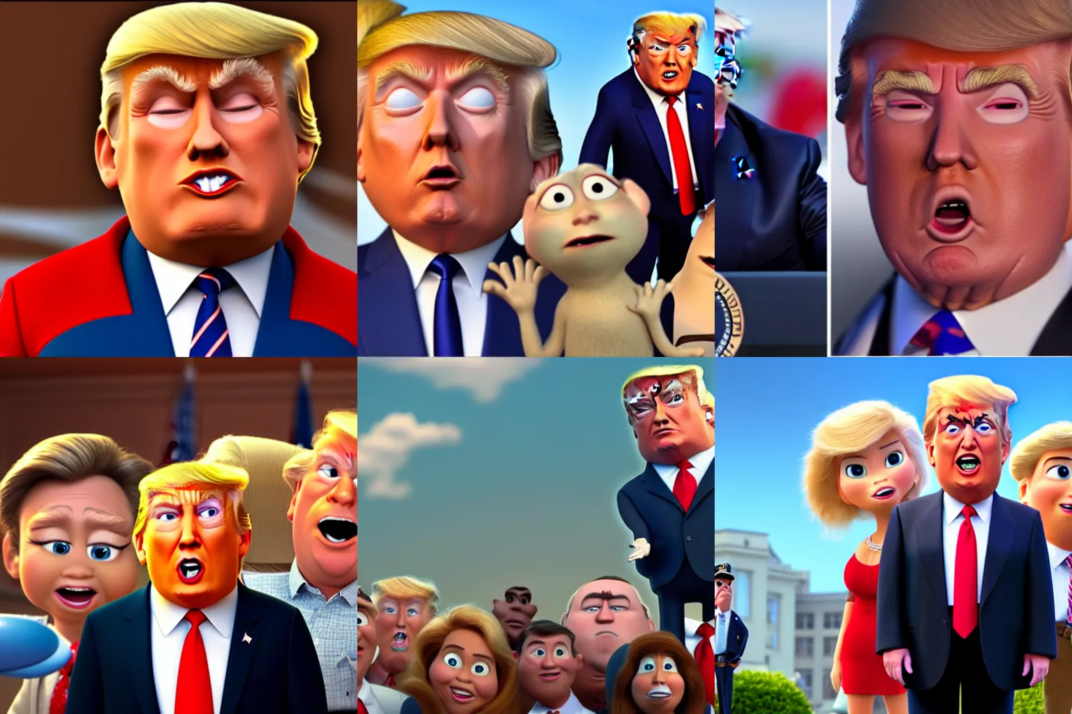 Prompt: Donald Trump in a pixar movie, highly detailed, 4k resolution