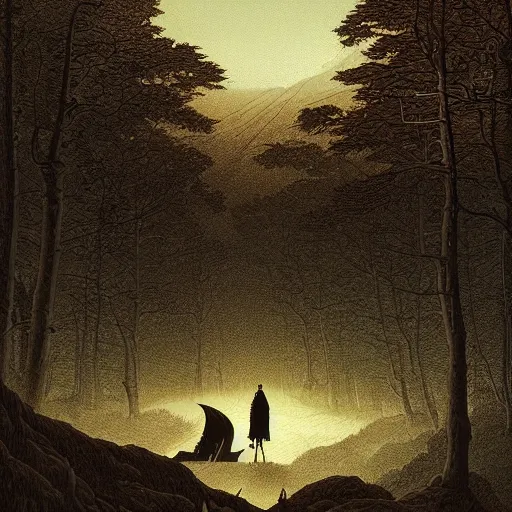 Prompt: illustration of a ol, super detailed, sharp focus, digital painting, elegant, smooth, by dan mumford, by caspar david friedrich, high contrast