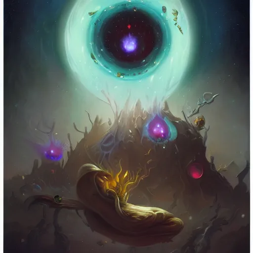 Image similar to the cosmic garlic starts to rot by peter mohrbacher