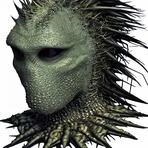 Image similar to swamp monster, aquatic head, spiky spine, 8k, swampy,