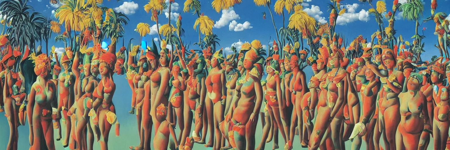 Prompt: samba school painting magritte