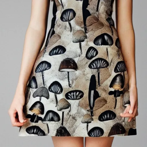 Image similar to “Haute couture mushroom dress”