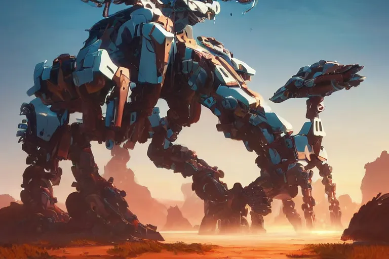 Image similar to longleg machine mecha animal beast robot of horizon forbidden west horizon zero dawn bioluminiscence, behance hd by jesper ejsing, by rhads, makoto shinkai and lois van baarle, ilya kuvshinov, rossdraws global illumination