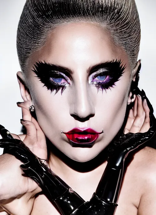 Image similar to lady gaga by nick knight, born this way, born this way album, red weapon 8 k s 3 5, cooke anamorphic / i lenses, highly detailed, cinematic lighting