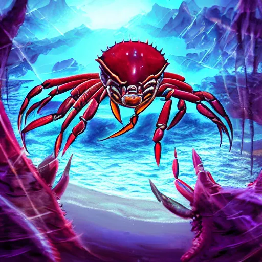 Image similar to crab monster, jrpg, photography