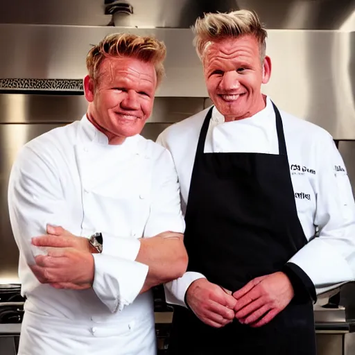 Image similar to gordon ramsay smiling ear to ear after making a lobster dish