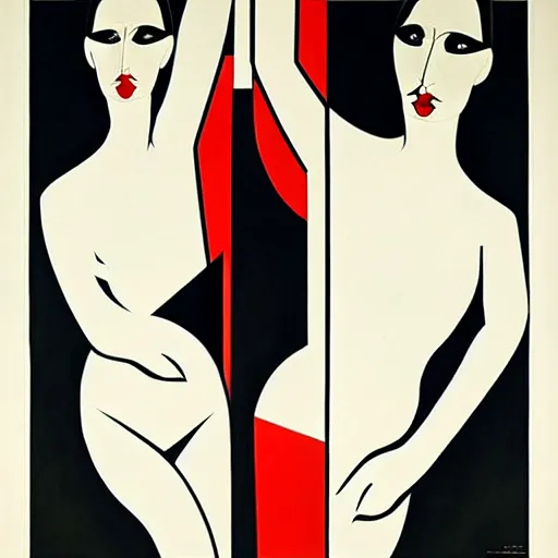 Image similar to constructivism monumental dynamic graphic super flat style figurative portrait by avant garde painter and leon bakst, illusion surreal art, highly conceptual figurative art, intricate detailed illustration drawing, controversial poster art, geometrical drawings, no blur