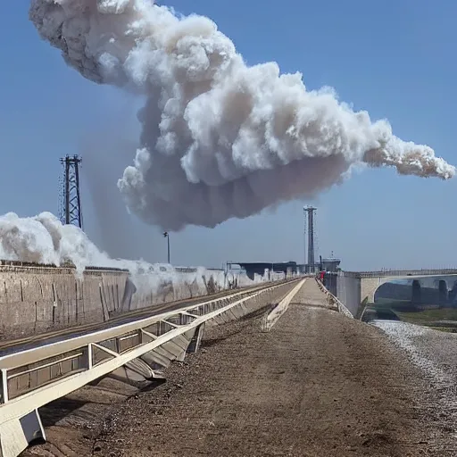 Image similar to Kerch Bridge exploding