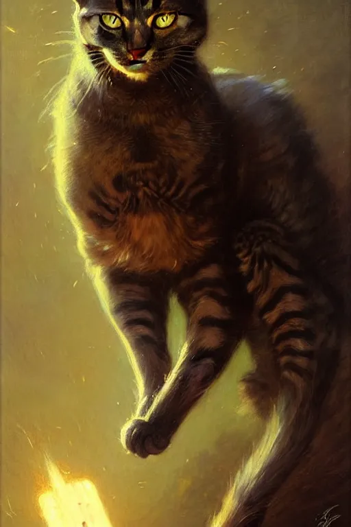 Prompt: a cat by gaston bussiere, bayard wu, greg rutkowski, giger, maxim verehin