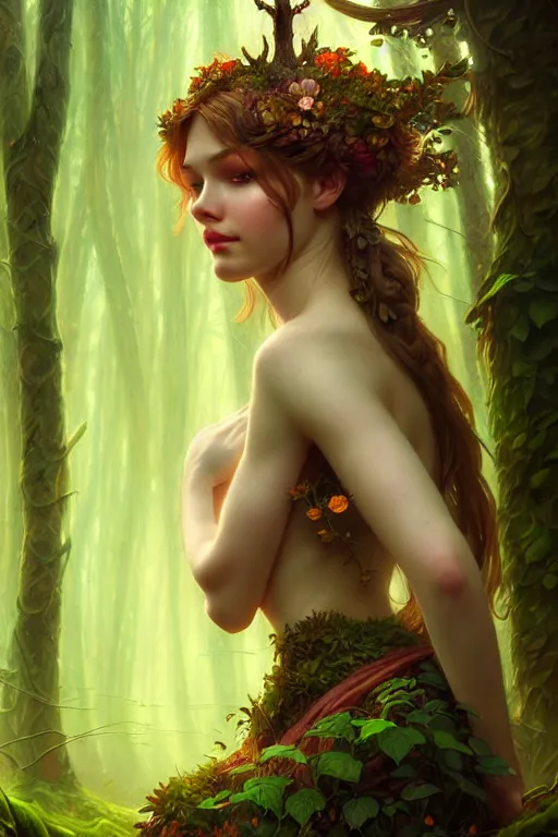 Image similar to photography alexey kurylev, forest fairy, gentle, deep focus, d & d, fantasy, complex, elegant, highly detailed, digital painting, artstation, concept art, matte, clear focus, illustration, hearthstone, artgerm art, greg rutkovsky and alphonse mucha