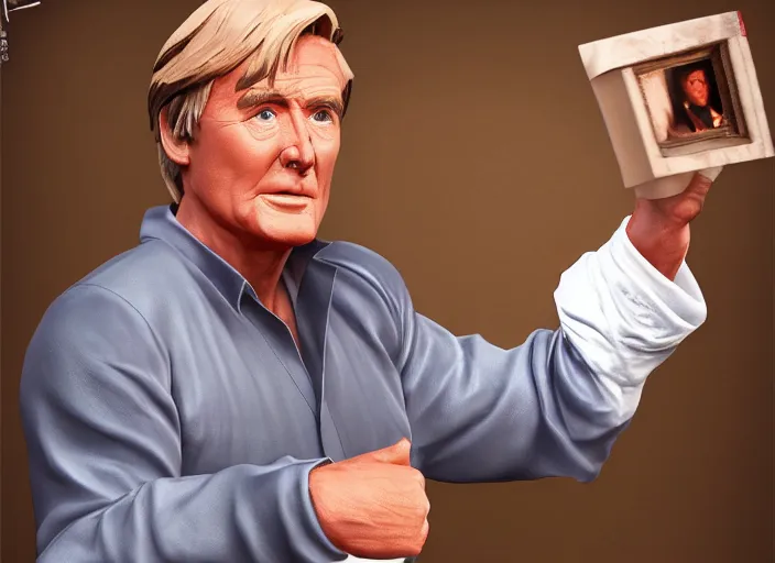 Image similar to action shot of ken barlow from coronation Street as ryu from Street fighter, ultra realistic, detailed, cinematic, unreal engine, concept art, digital art,