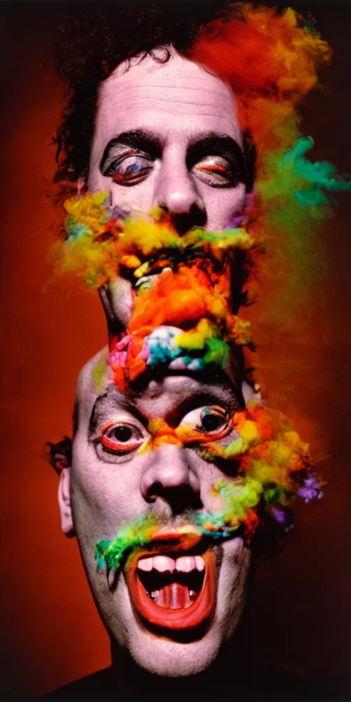 Image similar to award winning photo, the band mr bungle, smoking weed, vivid colors, happy, symmetrical face, beautiful eyes, studio lighting, wide shot art by sally mann & arnold newman