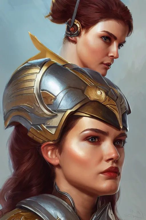 Image similar to amazon valkyrie athena, d & d, fantasy, portrait, highly detailed, headshot, digital painting, trending on artstation, concept art, sharp focus, illustration, art by artgerm and greg rutkowski and magali villeneuve