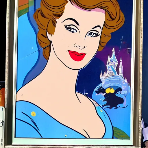 Prompt: portrait of elon musk as cinderella, 1950 disney movie poster, hand drawn animation cel, extremely detailed