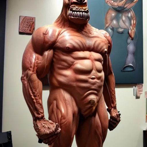 Prompt: garfield muscular garfield, epic pose, vivid details