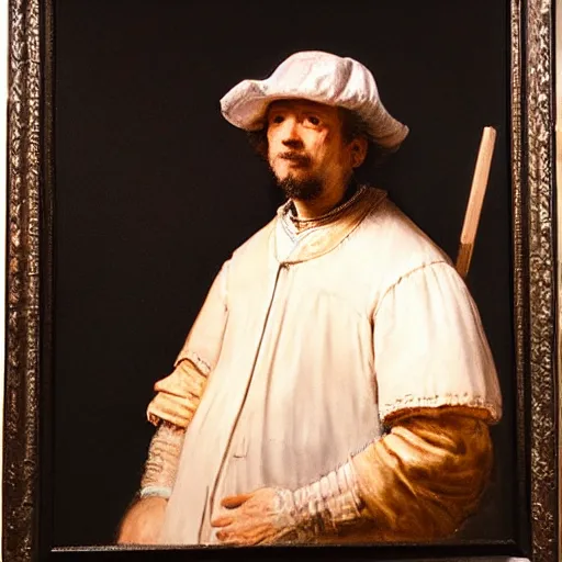 Prompt: Rembrandt Albert Pujols