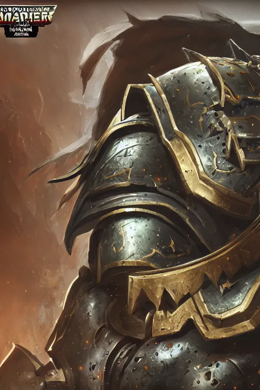 Image similar to armor portrait heros warhammer 4 0 k horus heresy fanart - the primarchs emperor by johannes helgeson animated with vfx concept artist & illustrator global illumination ray tracing hdr fanart arstation zbrush central hardmesh 8 k octane renderer comics stylized