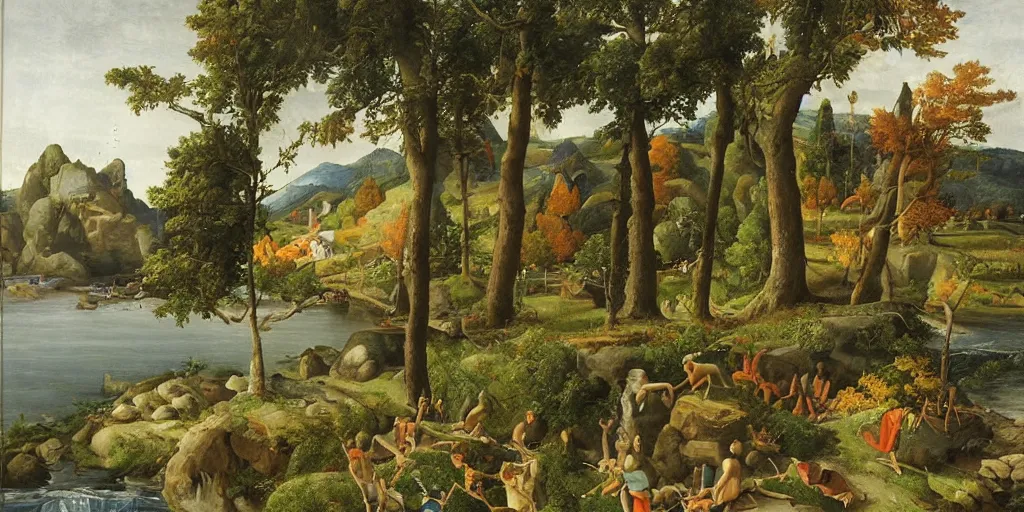 Image similar to Gorgeous Joachim Patinir painting, artstation