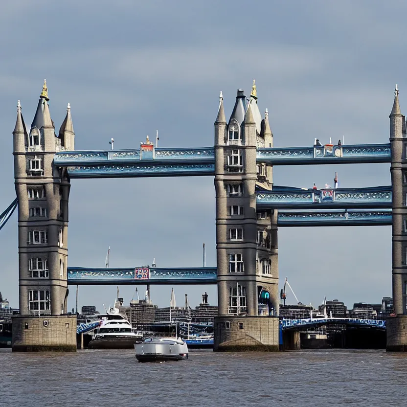 Image similar to photo of yacht next to tower bridge