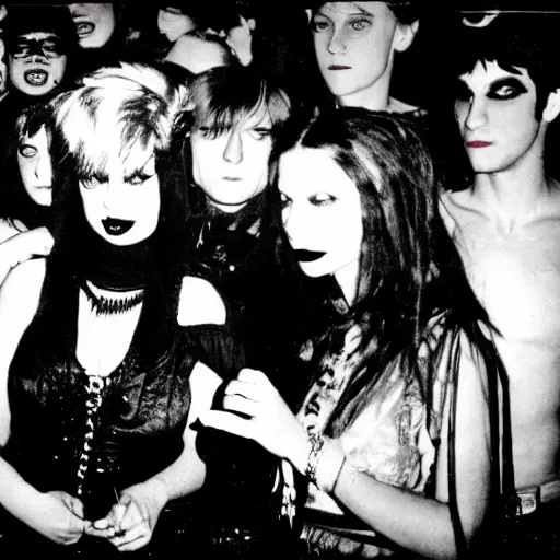 goths in a nightclub berlin 1 9 8 2, grainy high | Stable Diffusion ...