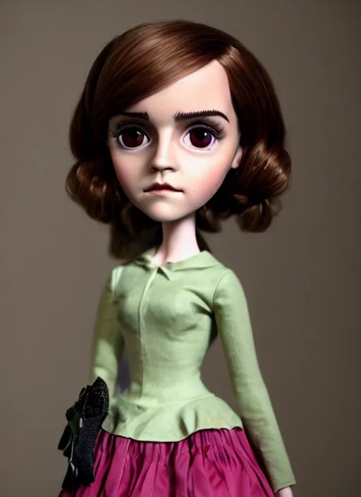 Image similar to emma watson as a mark ryden doll, detailed digital art, trending on Artstation