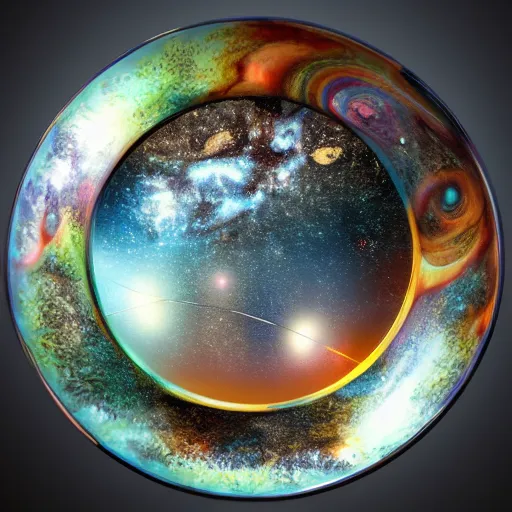 Prompt: the universe inside a plate, 8k, hyper realistic, insainly detailed, HDR, Trend in artstation