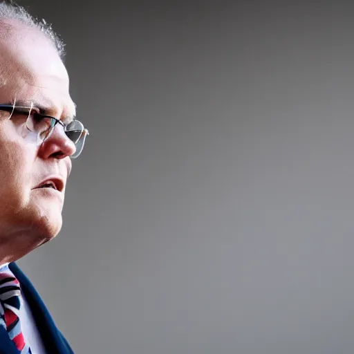 Image similar to ultrarealistic photo of former prime minister scott morrison lurking in the shadows, canon eos r 3, f / 1. 4, iso 2 0 0, 1 / 1 6 0 s, 8 k, raw, unedited, symmetrical balance, in - frame