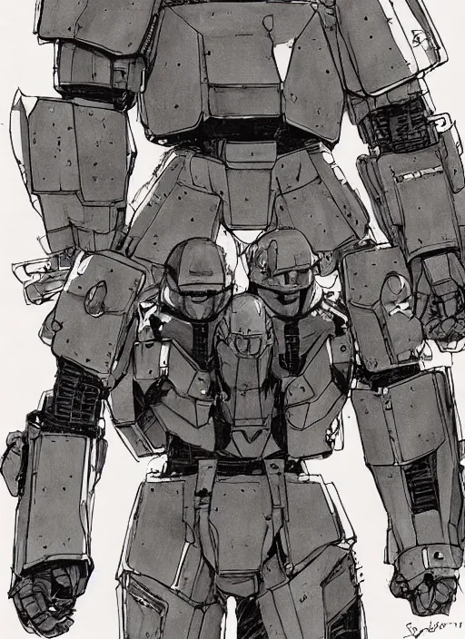 Image similar to sylvester stallone in gundam armor by kaethe butcher and moebius, details