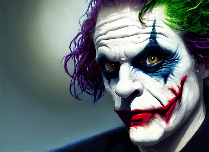 Image similar to highly detailed portrait of mark hamil as the joker, in joker ( 2 0 1 9 ), stephen bliss, unreal engine, fantasy art by greg rutkowski, loish, rhads, ferdinand knab, makoto shinkai and lois van baarle, ilya kuvshinov, rossdraws, tom bagshaw, global illumination, radiant light, detailed and intricate environment