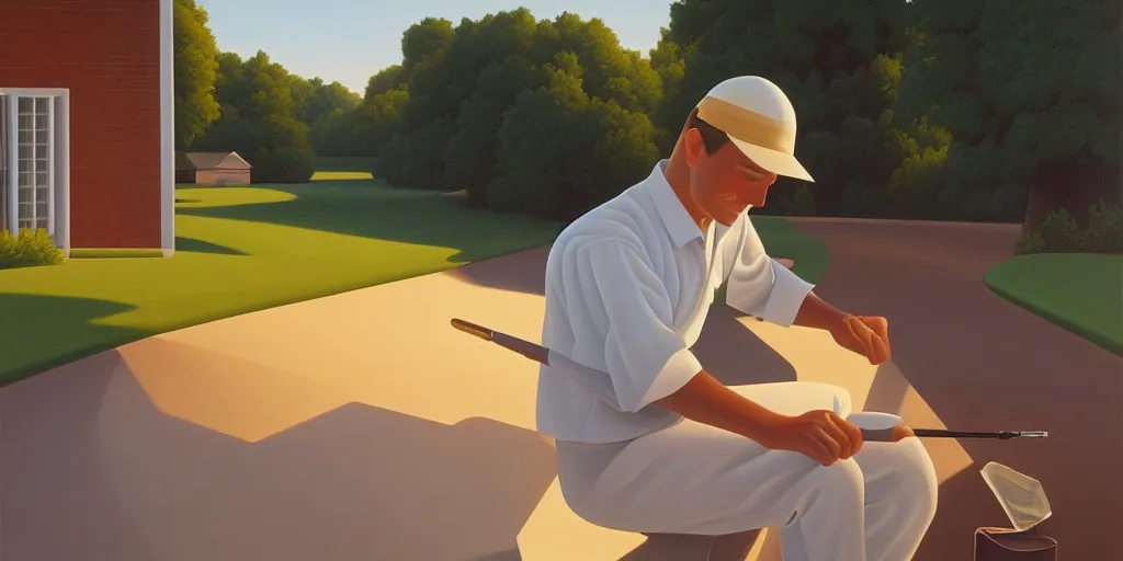 Image similar to the painter, summer evening, kenton nelson