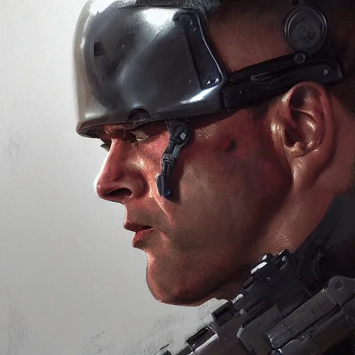 Prompt: spanish soldier phantom as t - 8 0 0 terminator, highly detailed, digital painting, artstation, concept art, matte, sharp focus, illustration, art by artgerm and greg rutkowski and alphonse mucha