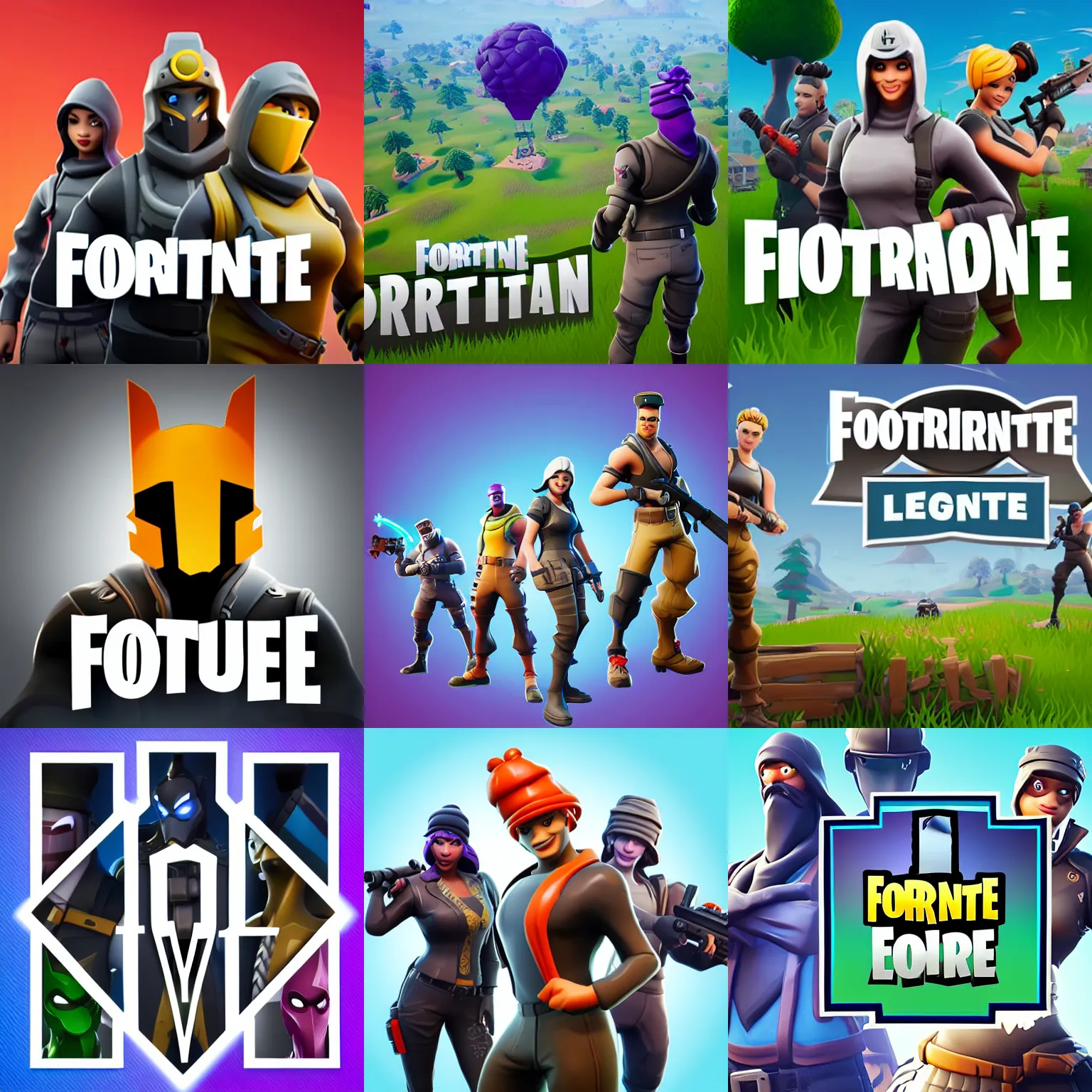 Image similar to Fortnite text logo English