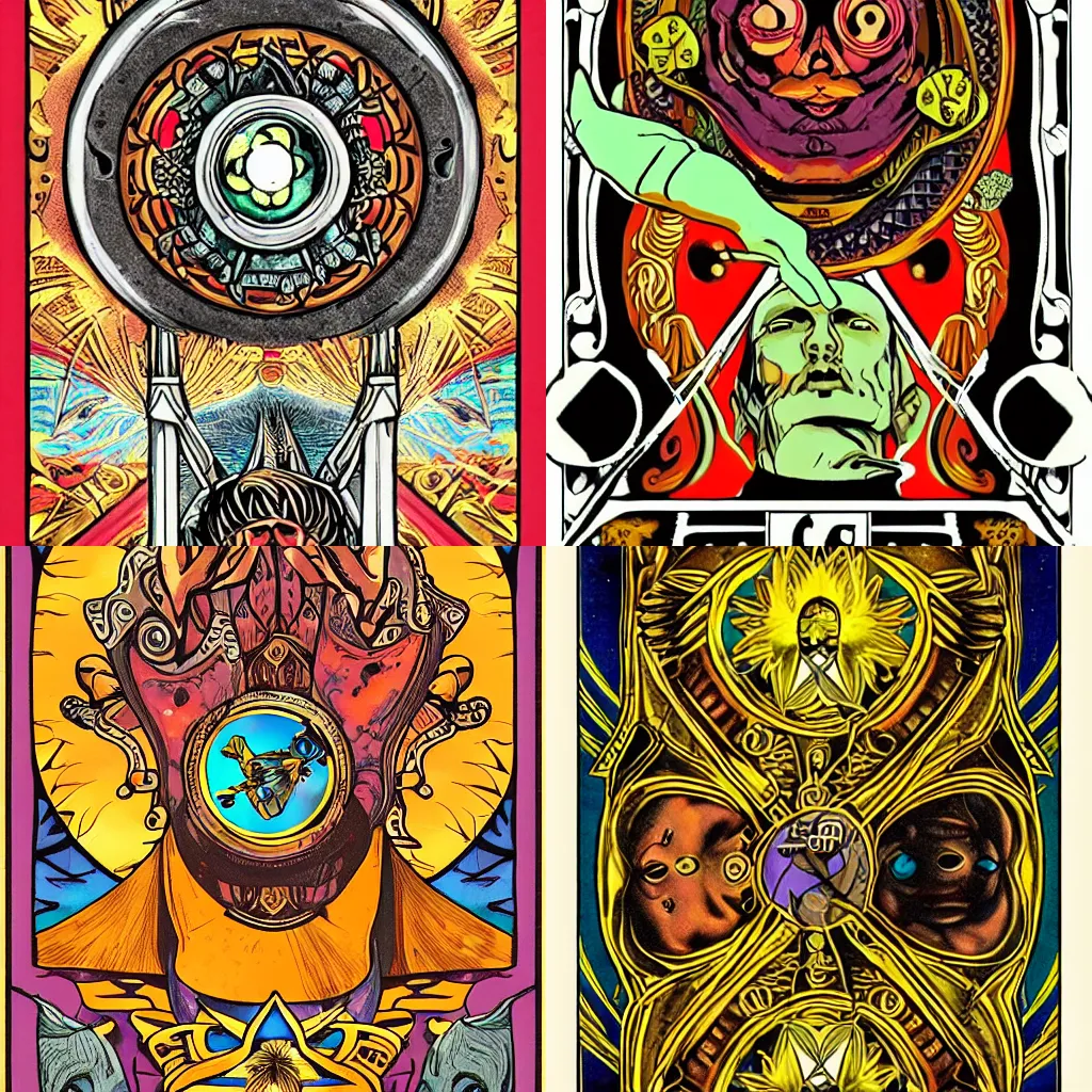 Prompt: ace of beans, cinematic, atmospheric, symmetrical, ornate, psychedelic tarot card