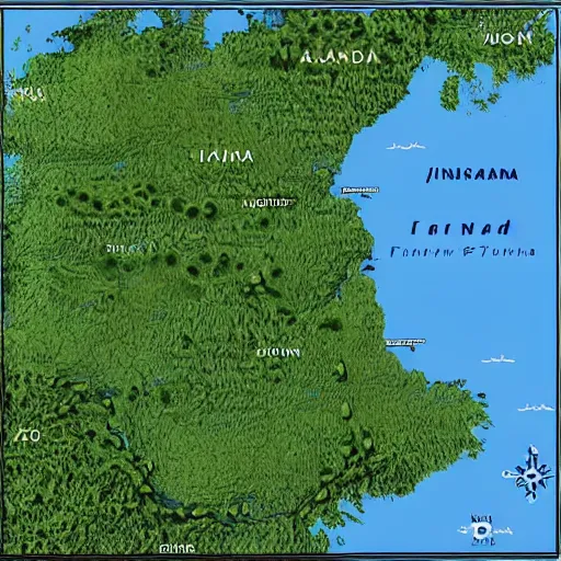 Image similar to map of finland with names