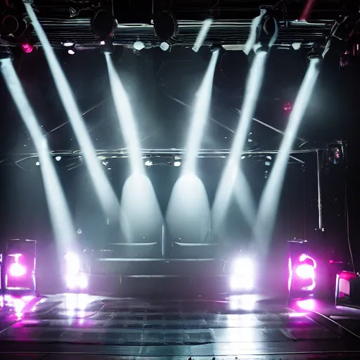 Prompt: stage at a club, stage lights, portrait, centered, by Terry Richardson, 8k, documentary