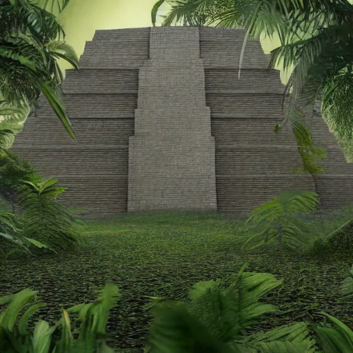 Prompt: Ziggurat in jungles, 8k, detailed, concept art, realistic, trending on artstation