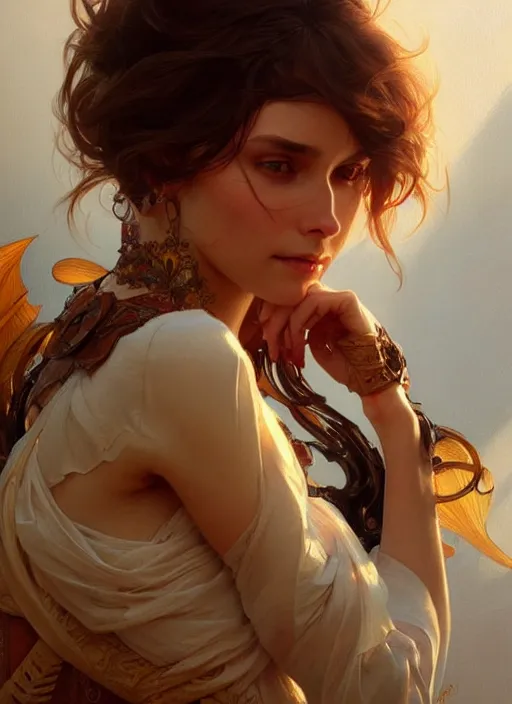 Image similar to natali portman, highly detailed, digital painting, artstation, concept art, wallpaper, smooth, sharp focus, illustration, art by artgerm and greg rutkowski and alphonse mucha