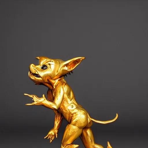 Prompt: a happy cute Lucky Golden Goblin statue, bright art masterpiece artstation. hyper details, golden smooth material, sculpted by Alex Alice, Craig Mullins, yoji shinkawa, trending on artstation, beautifully lit, Peter mohrbacher, hyper detailed, insane details, intricate, elite, elegant, luxury, glittering light, CGsociety, hypermaximalist, golden ratio, treasure background, volumetric, octane render, weta digital, micro details, 3d sculpture