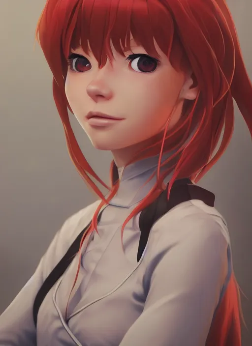 Image similar to highly detailed portrait of asuka langley soryu, stephen bliss, unreal engine, loish, rhads, makoto shinkai and lois van baarle, ilya kuvshinov, global illumination, radiant light, detailed and intricate environment