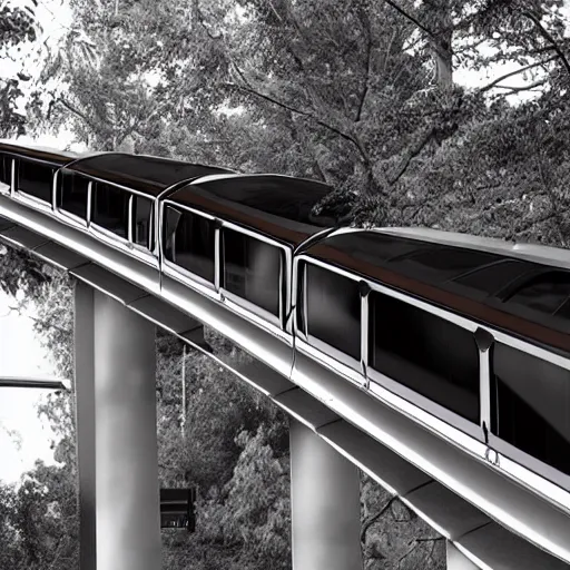 Image similar to photo of demonic monorail taking people to hell