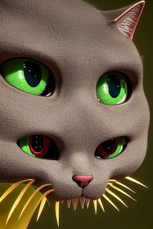 Prompt: a cat face in profile, made of leaf skeleton, ultra hd, design by Mark Ryden and Pixar and Hayao Miyazaki, unreal 5, DAZ, hyperrealistic, octane render, cosplay, RPG portrait, dynamic lighting, intricate detail, summer vibrancy, cinematic, background by gerald and andrei tarkovsky