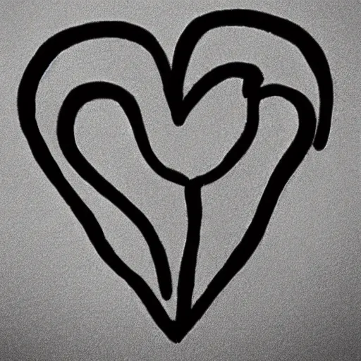 Prompt: pencil line drawing, black and white, clean, logo of an heart with a stylized human body form inside