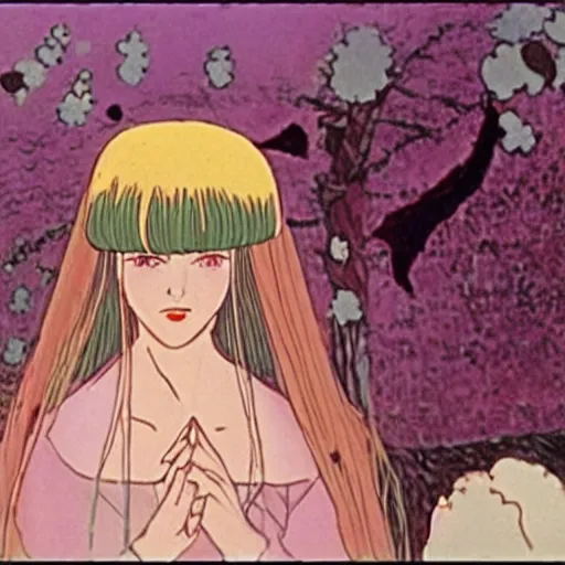 Prompt: a scene from the film belladonna of sadness