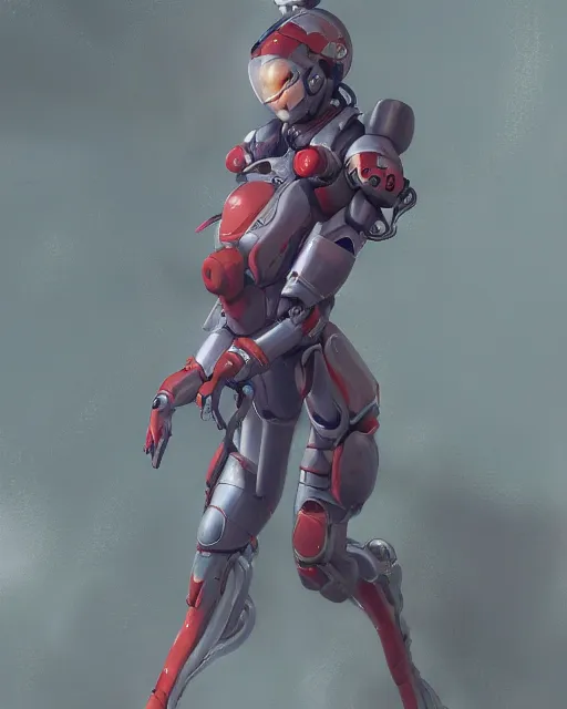 Image similar to Hyper realistic painting of a beautiful girl in an EVA plugsuit, hyper detailed, anime, by greg rutkowski, trending on artstation