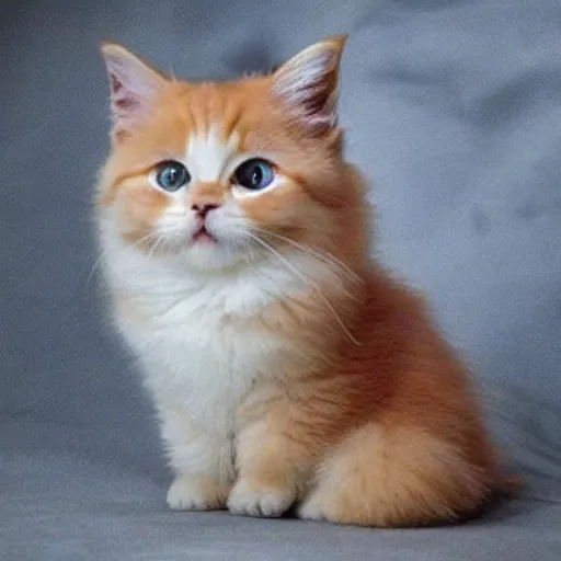 Image similar to very very very very very very very cute chibi adorable beautiful munchkin cat