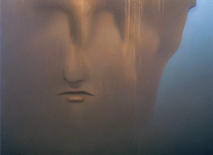 Image similar to the subconscious mind by zdzislaw beksinski, oil on canvas, epic scale, detailed, hyper - realistic